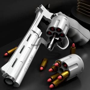 ZP5 357 기계식 연속 발사 리볼버 장난감 총 자동 발사기 권총 소프트 다트 총알 CS 야외 무기, 어린이 성인용