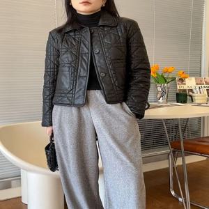 여성 캐쥬얼 양가죽 재킷, 인기 있는 작은 가죽 코트, 100% 용수철 신상, 2024