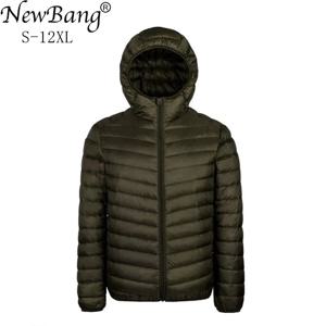 NewBang-플러스 9XL 10XL 11XL 남성 다운 코트, 대형 90% 울트라 라이트 다운 재킷, 남성 경량 따뜻한 코트 후드 깃털 파카