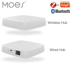 MOES-Tuya ZigBee 무선 게이트웨이 허브, 유선 멀티 모드 브리지, 블루투스 리모컨, 메쉬, 스마트 라이프 앱, 알렉사, 구글 홈