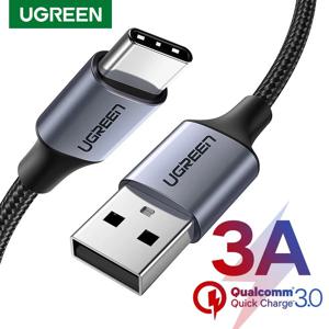 Ugreen-3A USB c형 케이블, 샤오미 Poco X3 프로 삼성 S21 S20 용, 급속 충전 3.0 USB C 케이블, 고속 충전 데이터 전화 충전기
