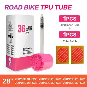 RideNow 초경량 자전거 내부 튜브, 도로 자전거 TPU 타이어, 프렌치 밸브, 초경량 튜브, 700x18, 25, 28, 32, 45mm, 65mm, 85mm 길이