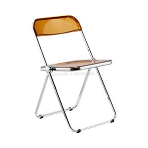 가정용 접이식 의자, 북유럽 투명 크리에이티브 등받이 플라스틱 의자, 식탁 및 의자 가구, 크리스탈 의자