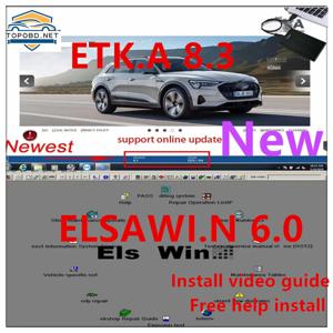 Elsawin 최신 수리 소프트웨어 그룹 차량 전자 부품 카탈로그, etka 8.3 소프트웨어 포함, 2023 인기 6.0, A-udi, V-W A용