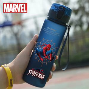 마블 스파이더맨 대용량 물컵, 애니메이션 만화 휴대용 플라스틱 물병, 학생 선물, 560ml