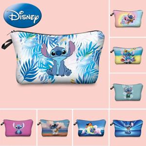 디즈니 애니메이션 피규어 Lilo & Stitch 메이크업 가방, 귀여운 화장품 가방, 스티치 워시 백 펜슬 케이스, 여아용 크리스마스 선물