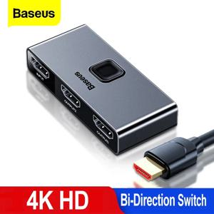 Baseus-4KHD 스위처, 2 인 1, 출력 4K HD 스위치, 양방향 어댑터, 분배기, 컨버터, PS4 TV 박스, PC, hdmi용, 호환 스위처