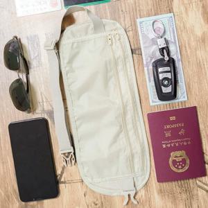 해외 여행 도난 방지 허리 가방 보이지 않는 초박형 남성용 여성용 여권 지갑 스포츠 도난 방지 신체 착용 보호