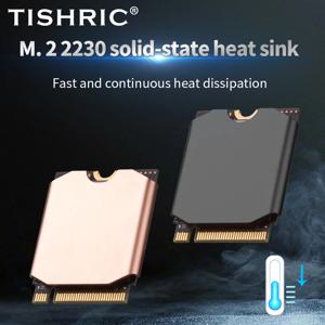 TISHRIC M2 SSD 쿨러 구리 솔리드 스테이트 방열판, 열전도성 실리콘 웨이퍼, M.2 2230 솔리드 스테이트 드라이브에 적용 가능