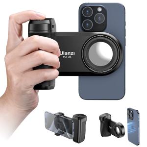 Ulanzi MA35 MagSafe 스마트폰 카메라 셔터 그립, 블루투스 셀카 핸들, 카메라 사진 안정기, 수직 수평 촬영