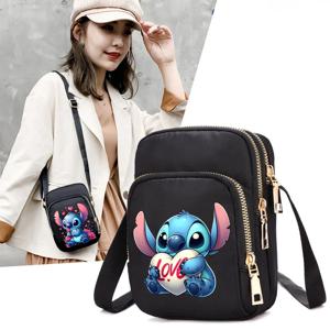 디즈니 Lilo & Stitch 여성용 가방, 휴대폰 지갑, 크로스바디 숄더 스트랩 핸드백, 십대 여성 가방, 겨드랑이 가방
