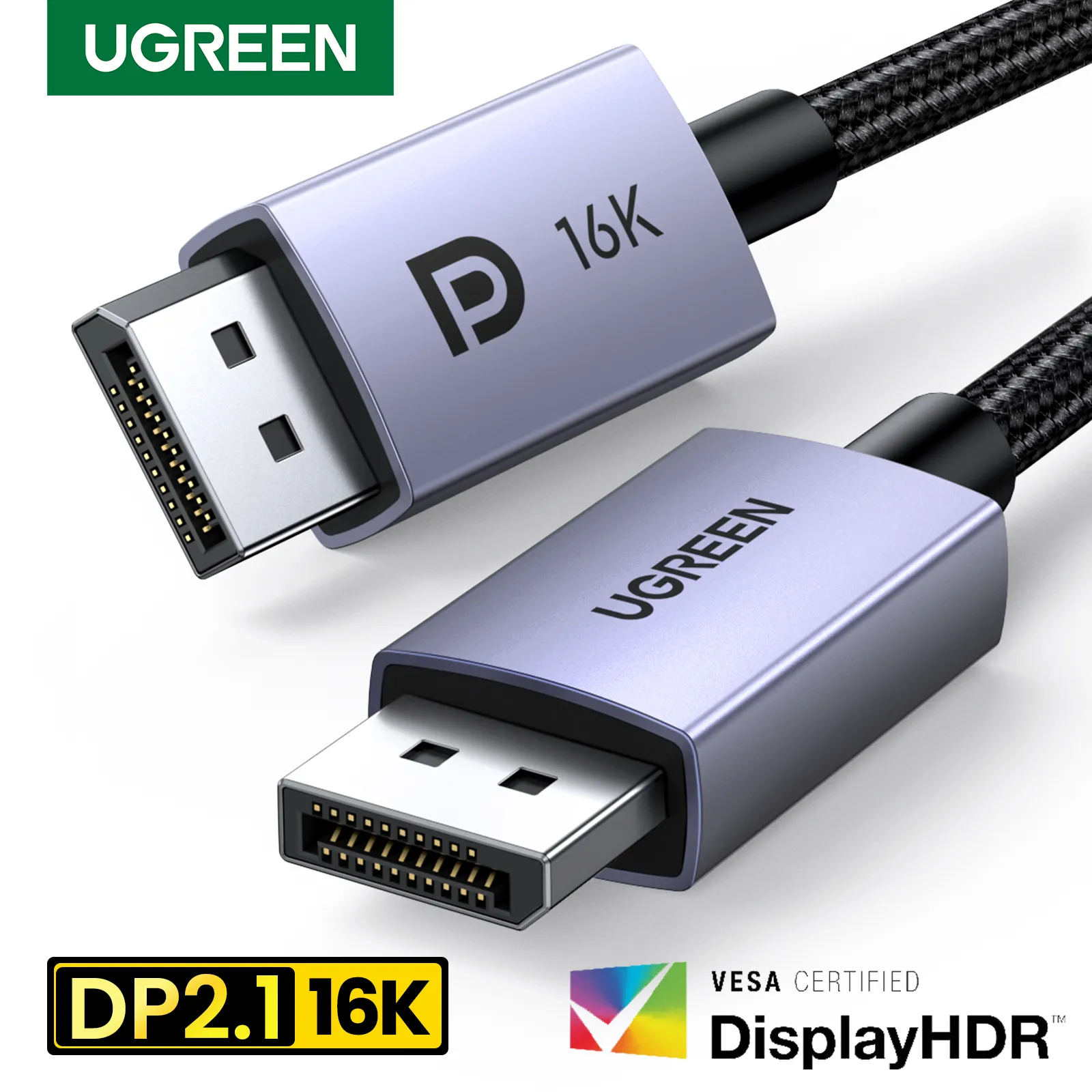 UGREEN 8K Displayport 케이블 DP1.4 4K144Hz 비디오 오디오 케이블 샤오미 TV 상자 PC 노트북 모니터 비디오 게임 DP 케이블 디스플레이 포트