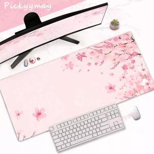 핑크 벚꽃 마우스 패드, 가정용 컴퓨터 테이블, 대형 Pc 마우스 패드, 아트 사쿠라 키보드 마우스 패드, 러그, 데스크 매트, 사무실 액세서리