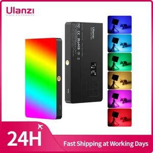 Ulanzi RGB LED 비디오 패널 라이트, 포켓 필 라이트, 밝기 조절, 라이브 스트리밍용 사진, LT002, 7 인치, 2500-9000K, 4000mAh