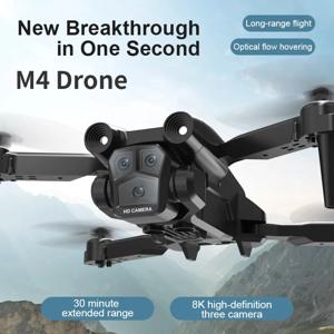 2024 M4 드론 4K 항공 사진, 5GWIFI 미니 드론 트리플 HD 카메라, 접이식 RC 쿼드콥터, FPV UAV 높이 고정 앞치마 판매