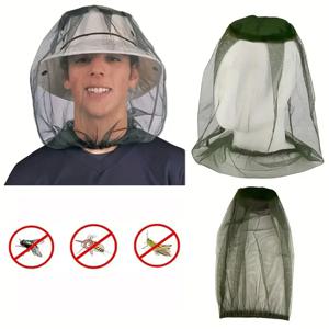 야외 모기 머리 메쉬 그물, 원예 모자, 하이킹 캠핑 낚시용 방충 모자