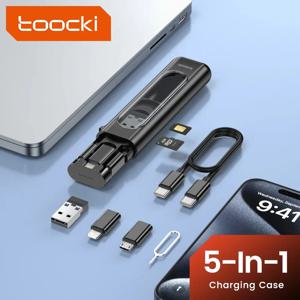 Toocki USB C에서 C타입 케이블, 충전 케이스 세트, USB 어댑터 케이블, 삼성 S23 샤오미, PD60W, 아이폰 15 프로 맥스, 5 인 1