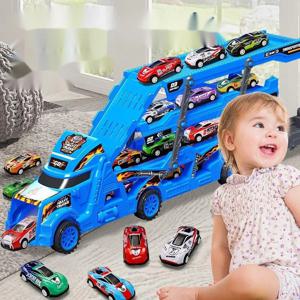 어린이 트럭 변형 운송 자동차 장난감 모델, 교육용 모델 장난감, 소년 소녀 생일 크리스마스 선물