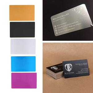 금속 명함 컬러 DIY 각인 DIY 카드 사무용품, 알루미늄 블랭크 레이저, CNC 각인 카드