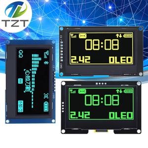 TZT OLED LCD 디스플레이 모듈, SSD1309 12864 7 핀 SPI/IIC I2C 직렬 인터페이스, 아두이노 UNO R3 C51 용, 2.4 인치, 2.42 인치, 128x64