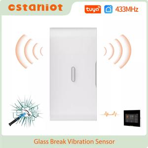 Ostaniot 무선 유리 파손 진동 센서, 문 창문 경보 감지기, 도난 방지, 가정 보안 키트, 433MHz eV1527