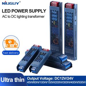 초박형 AC to DC12V 24V LED 드라이버 전원 공급 장치 45W 60Watts 100W 150W 200W 300W 400W 500W LED 스트립 용 조명 변압기