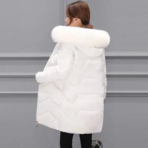 여성용 큰 모피 다운 코튼 파카, 한국 2024 후드 재킷, 여성 캐주얼 따뜻한 아우터 재킷, 여성 가을 겨울 코트