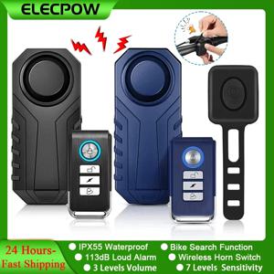 Elecpow 자전거 경보 무선 리모컨, 전기 스쿠터 자전거 도난 방지 경보, 113dB 방수 오토바이 경보 시스템