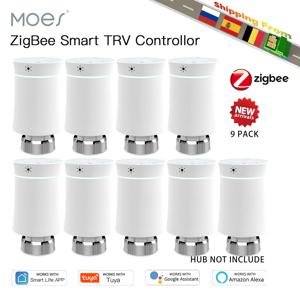 MoesHouse ZigBee3.0 TRV Tuya 새로운 라디에이터 액추에이터 밸브 스마트 프로그래밍 가능 온도 조절기 온도 히터 제어 Alexa Google 음성 제어 원격 APP 제어