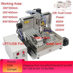 CNC 라우터 6040 4 축 2.2KW 금속 3D 조각 목공 기계 3040 USB 포트 밀링 조각 기계 6090 물 탱크 포함