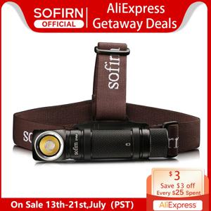 Sofirn-SP40A TIR 광학 충전식 LED 헤드램프 LH351D 1200lm 18650 헤드라이트 18350 각도 손전등 마그넷 테일, 조명, 밝은, 잘 보이는, 식별, 탐지