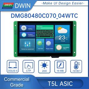 DWIN LCD 모듈, 상업용 터치 패널 스크린, 스마트 UART TFT 디스플레이 DMG80480C070-04W, 800*480 RS232/TTL HMI, 7 인치