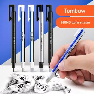 Tombow MONO Zero 기계식 지우개, 리필 가능 펜 모양 스케치 페인팅, 고광택 고무 프레스 타입, 학교 문구, 1 개