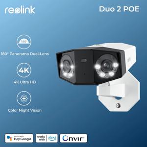 Reolink Duo 2 시리즈 듀얼 렌즈 4K PoE 보안 카메라 8MP 야외 CCTV WiFi IP 카메라 스마트 홈 비디오 감시 카메라