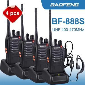 Baofeng BF888S 워키토키, 휴대용 양방향 라디오, BF 888S 인터콤, 오리지널 5W BF-888S 5km UHF 400-470MHZ 트랜시버