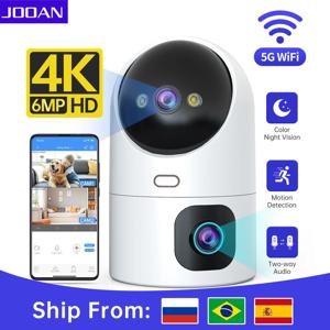 JOOAN 4K PTZ IP 카메라, 5G 와이파이 감시 카메라, 듀얼 렌즈, 듀얼 스크린, 홈 자동 추적 CCTV 카메라, 보안 베이비 모니터