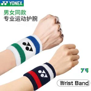 YONEX 배드민턴 테니스 손목 밴드, 클래식 75 주년 스포츠 땀 흡수 피트니스, 염좌 방지, 두꺼운 손목 보호