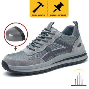 남성용 안전 부츠, 강철 발가락 작업 신발, 경량 신발 보안