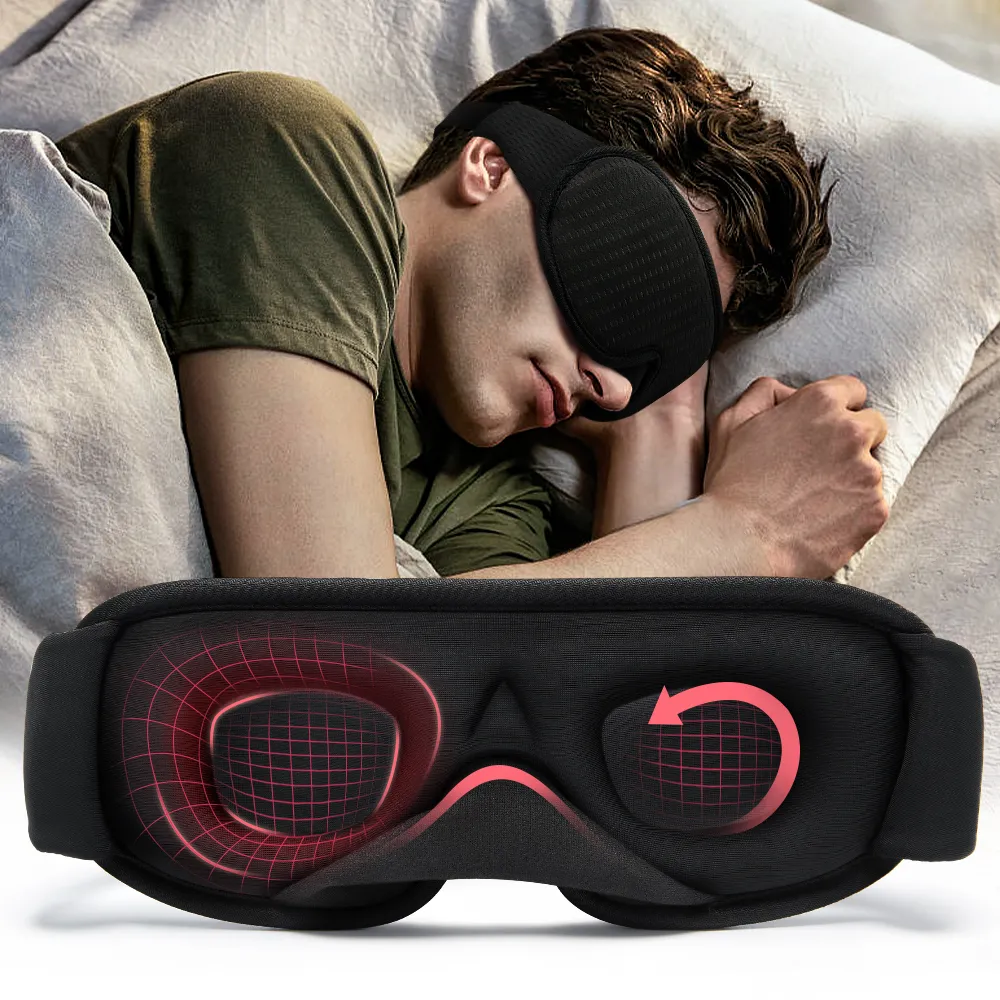 3D 수면 마스크 눈을 위한 차광 수면 마스크 차단 부드러운 수면 보조 안대 여행용 차양 밤 통기성 수면 마스크