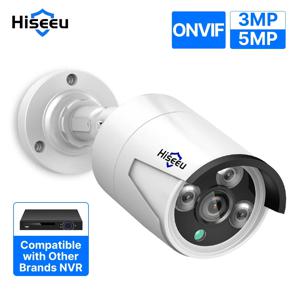 Hiseeu 오디오 IP 감시 카메라, POE H.265 나이트 비전, 방수 IP66 CCTV 카메라, P2P 홈, POE 시스템 XMEye, 5MP, 4MP