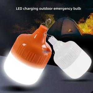 야외 LED 전구 USB 충전식 비상 조명 후크, 캠핑 낚시 휴대용 랜턴 야간 조명, 40W, 60W, 80W