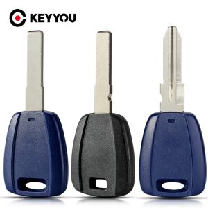 KEYYOU 트랜스폰더 스마트 원격 자동차 키 쉘 케이스 포브, 피아트 500 푼토 두카토 스틸로 팬더 교체, SIP22 블레이드 포함