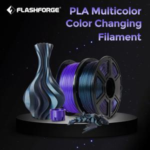 Flashforge-PLA Pro 색상 변경 필라멘트 1.75mm 1KG 다색 PLA 3D 인쇄 프린터 펜, 번트 티타늄/네뷸라 퍼플