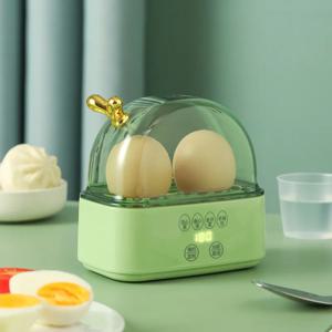 전기 계란 보일러 스마트 스티머 타이밍 계란 쿠커, 미니 아침 식사 기계, 계란 2 개, 휴대용 스티머 자동 전원 끄기, 220V, 120W