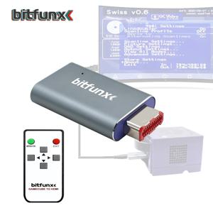 Bitfunx HDMI 호환 라인 더블러 어댑터, 닌텐도 게임큐브 NGC용 디지털-HDMI GC2HDMI 어댑터