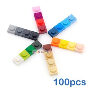 DIY 블록 빌딩 벽돌 얇은 1x1 교육용 조립 장난감 어린이용, 3024 호환 크기, 100 개/묶음