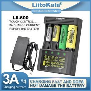 Liitokala Lii-500 lii-600 LCD 배터리 충전기, 충전 18650 3.7V 18350 18500 16340 25500 14500 26650 1.2V AA AAA NiMH 배터리