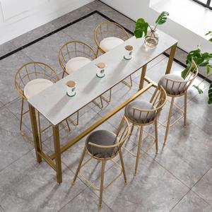 북유럽 바 테이블 및 의자, 가정용 심플한 하이 테이블, 커피, 우유, 티 숍 바 테이블 및 의자, 대리석 테이블 바 테이블