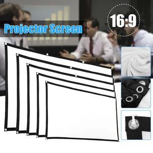 휴대용 프로젝터 스크린, 간단한 커튼, 빛 방지, 60 인치, 72 인치, 84 인치, 120/150 인치 캔버스, 가정용 야외 사무실 프로젝터