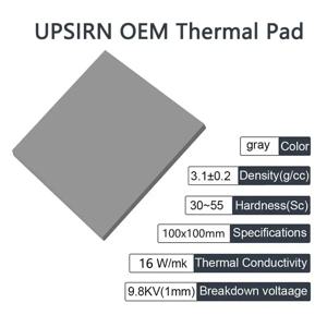 Upsiren OEM 방열 실리콘 패드, CPU/GPU 그래픽 카드, 수냉 열 패드 매트, 마더보드 실리콘 그리스 패드